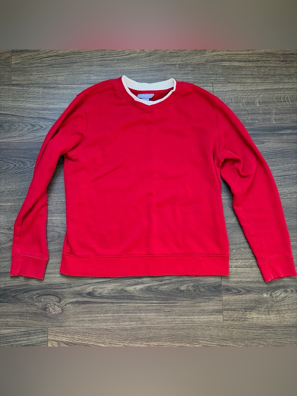 Laura Scott Red Basic 90s style Layered Crewneck Sweater - Size S